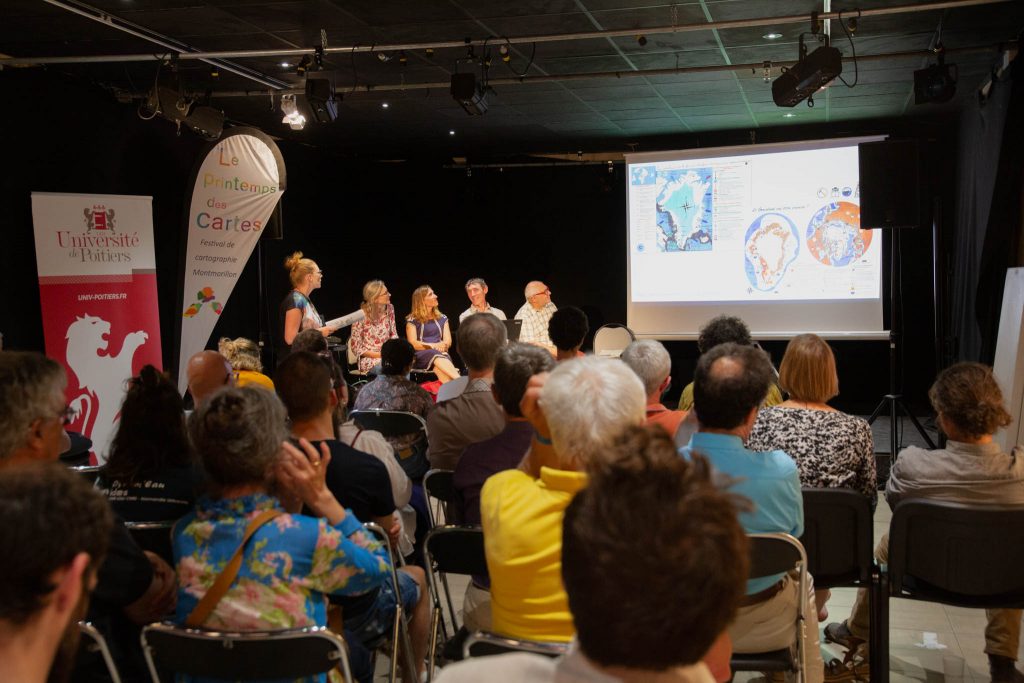Table ronde "Cartographier 2022" Sigrid GIFFON, Stéphanie BOST, Sylvain GENEVOIS, Jean-Luc ARNAUD et Christine PLUMEJEAUD